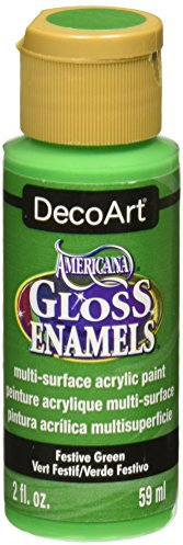 Americana Gloss Enamels Acrylic Paint 2Oz-Festive Green