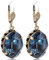 Jugendstil Ohrringe mit Markenkristallen Gold Montana Blau NOBEL SCHMUCK