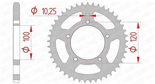 Stahl-Kettenrad AFAM 525-43Z (Schwarz)