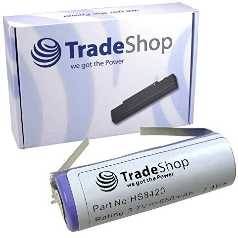 Li-Ion Akku 3,6V/3,7V / 650mAh Ersatz für Philips KR112RRL KR-112-RRL US14430VR US-14430-VR, kompatibel mit Philips HS8020 HS8040 HS8060 HS8070 HS8420 HS8420/23 HS8440 HS8460 HS-8020 HS-8040 HS-8060