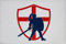 U24 Aufnäher Ritter Motiv Nr. 45 Fahne Flagge Aufbügler Patch 9 x 6 cm