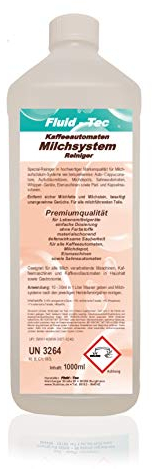 Fluid-Tec 1 Liter Milchsystemreiniger Milchschaumreiniger Milchschaumdüsenreiniger Konzentrat für Kaffeevollautomaten Kaffeemaschinen
