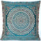 Turquoise / Türkis Indische Seide Deko Kissenbezüge 40 cm x 40 cm, Extravaganten Deko Kissenbezüge für Wohnzimmer und Schlafzimmer Dekoration, Kissenhülle aus Indien. Angebot gültig solange der Vorrat reicht
