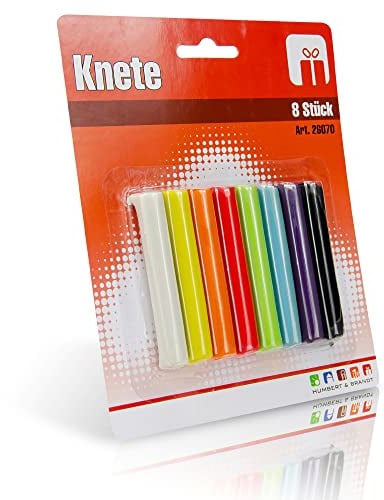Helmecke & Hoffmann * 8 Rollen Knete in 8 Farben, je Rolle ca. 7,0 cm x Ø 1,0 cm