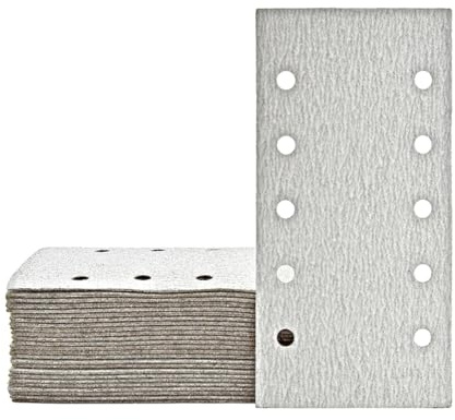 MioTools Shark Schleifblätter 230 x 115 mm, 10-Loch (50 Stk.) K60 | f. Schwingschleifer, Normalkorund, Klettbefestigung