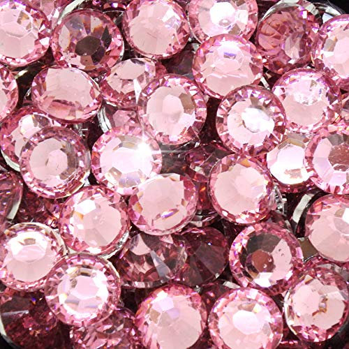 Little Snow Direct® Pack of 1000 Resin Crystal Flat Back Rhinestones Diamante Gems Nail Art & Crafts (Rose, 6mm)