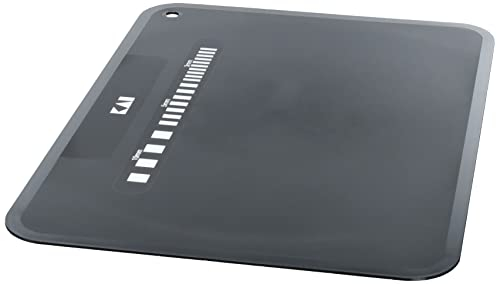 KAI Tappetino da taglio flessibile con unità di misura, nero, misura L - Antibatterico, plastica nera - Dimensioni 37 x 27 x 0,2 cm - Tagliere, facile da pulire