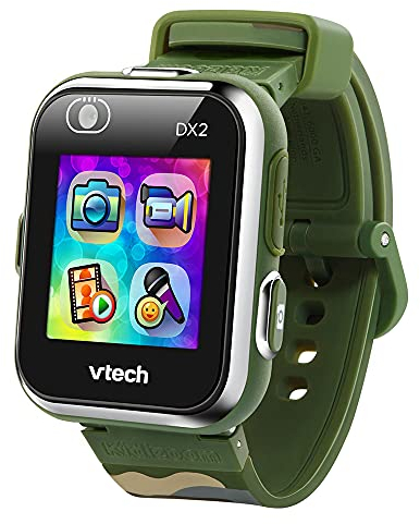 VTech 3480-193877 Kidizoom Smart Watch DX2 - Reloj Inteligente para niños con Doble cámara, Color Camou