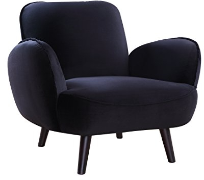 Atlantic Home Collection BEN, Sessel, Samt, schwarz
