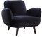 Atlantic Home Collection BEN, Sessel, Samt, schwarz