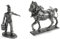 Atlas MHSP Soldat Figur Große Napoleonische Armee Austerlitz 1805 Metall Kürassier und rechtes Pferd zur Feldschmiede 1:32