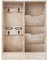 Wohaga® Wandorganizer 'In & Out' - Memoboard mit Schlüsselbrett und 2 Holztaschen, 48x36x7cm, Holz Memotafel Flur Diele Dekoration