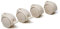 Foppapedretti 4 Ruote Nylon, Ricambio per Lettini e Bagnetti, Piroettanti, 2 Ruote con Freno, Sostituzione Semplice, Rendono Agevolo lo Spostamento, Crema