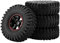 RC Car Gummireifen, 4 Stück 6 Löcher Reifen RC Rad Reifen Gummireifen Auto Gummirad Zubehör mit Naben für 1/10 Skala Universal RC Crawler Off-Road-Klettern Modellauto