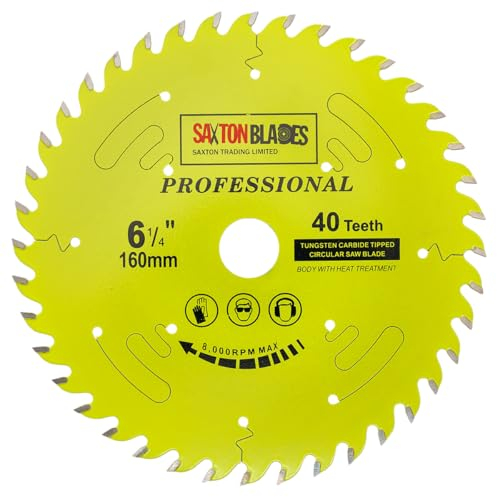 Saxton TCT16040TPRO Professional Range TCT Circular Blade 160mm x 40T x 20mm bore, 16mm ring