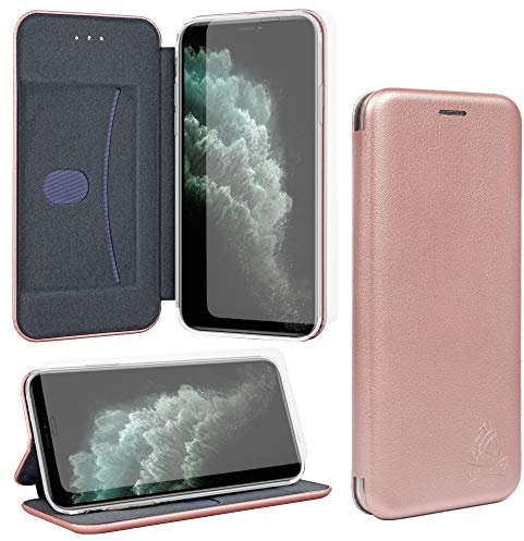 Gorilla Tech UK PU Leather Case For iPhone 8 Plus 7 Plus 6.1'' and Screen Protector Tempered Glass [Wallet] [Card Holder] [ID Holder] [Card Slot] Magnetic Closure Stand Slim Flip Cover Rose