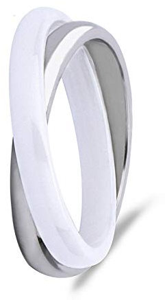 Zuiaidess Keramik Ring,Weiß Kreuz Form Keramik Ring Mode Frauen Schmuck Unendlichkeitszeichen Frauen Doppel Ringe Für Party Hochzeit Gesunde Material Keramik Schmuck, 9.