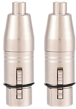 Socobeta XLR 3-polige Buchse zu (Kompatibel mit) Cinch-Buchse Audio-Mikrofon Mikrofon-Anschluss-Wechsler-Adapter 2St