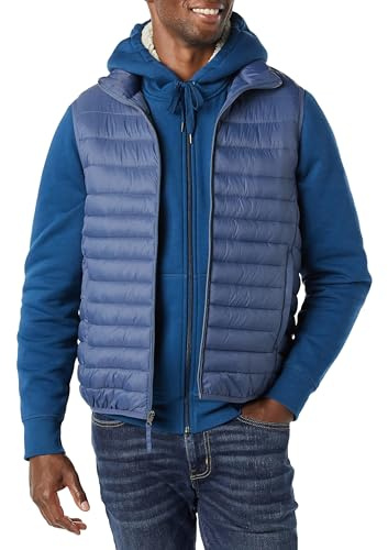 Amazon Essentials Herren Leichte, Wasserbeständige Pufferweste, Verstaubar