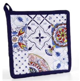 Presina da cucina forno in cotone decoro amalfi 20 x 20 cm