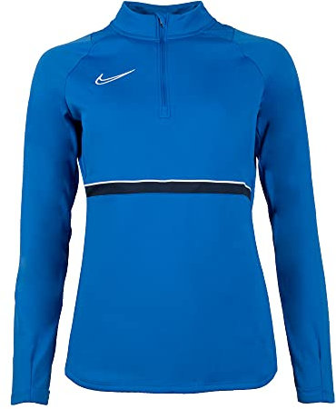 Nike Damen Women's Academy 21 Drill Top, ROYAL Blue/White/Obsidian/White, CV2653-463, XS