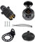 BEIJISTAR Kit de Fiche et Prise Remorque 7 Broches avec Joint en Caoutchou et Support de Montage en Métal, 12V Étanche Connecteur Prise Remorque Mâle et Femelle, pour Caravane Voitures RV Bateau