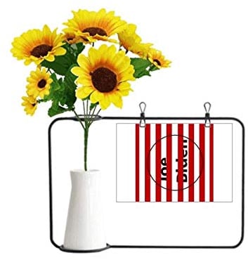 Beauty Gift Amerikanische Präsidentin Joseph-Flagge, Kreis, künstliche Sonnenblumenvasen, Flasche Segenskarte