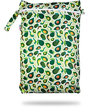 Petit Lulu wasserdicht doublesize Windeltasche | Wetbag Organiser Beutel | Windelsack | Nasstasche für Stoffwindeln | Nässeschutzbeutel | Waterproof Wet Bag | Wickeltasche (Avocado)