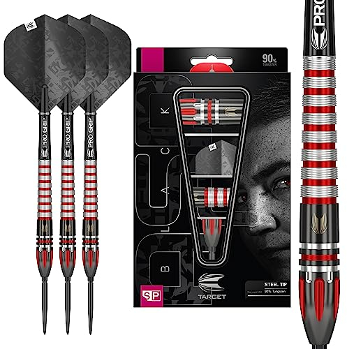 Target Darts Nathan Aspinall 26G Black Edition 90% Tungsten Swiss Point Steel Tip Darts Set