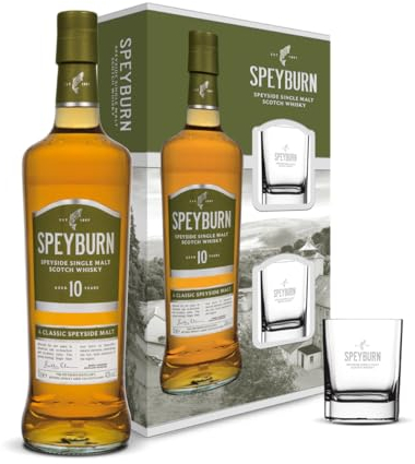 SPEYBURN - Bradan Orach Coffret 2 Verres - Single Malt Whisky - Notes de Miel & Pomme verte - Vieilli en fût de bourbon - Origine : Écosse/Speyside - 40% Alcool - 70 cl