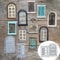 Stanzschablonen für Tür, Fenster, Bastelarbeiten, Vorlage, Tür, Fenster, Sammelalbum, Karten, Stanzschablonen für DIY, Prägung, Kartenherstellung, dekorative Papierschablonen, Scrapbooking