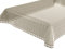 BEAUTEX Moa Weichschaum Tischdecke mit Fransen, Garten, Balkon, Terrasse, Camping - Oval 160x220 cm, Beige