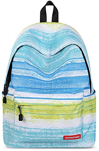 DORRISO Mädchen Schulrucksack Teenager Schultasche Damen Rucksack Mode Tagesrucksack Campus Rucksäcke Reise Schule Bag 14 Zoll Laptop Tasche Wasserdicht Daypacks Grün