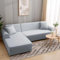 HEYOMART Sofabezug Ecksofa L Form Stretch Sofa Überzug Universal Couchbezug Für 1/2/3/4 Sitzer - 2 Sitzer, Hellgrau (L Form Ecksofa Erfordert Zwei)