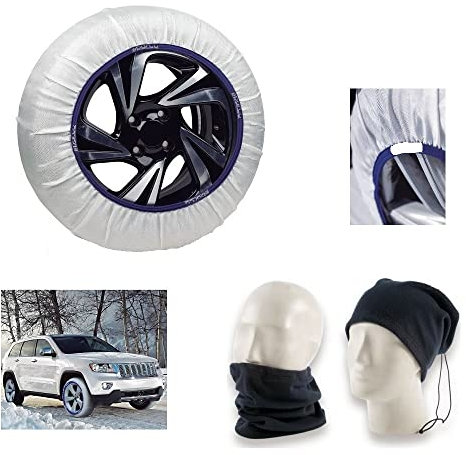 SCHNEESOCKEN FÜR Reifen 295/40 R21 CALZANEVE Taglia XXL PER GOMME RUOTE Auto Schnee UND EIS IN INNOVATIVEM UND LEICHTEM GEWEBE ZUGELASSEN