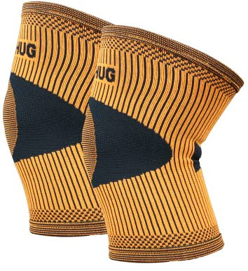 Bearhug Twin Pack Bamboo Knee Support For Women & Men - Compression Sleeve Knee Brace for Running, Walking, Weight Lifting & Skiing - Knee Sleeves Braces to Aid Arthritis Pain Relief, XL