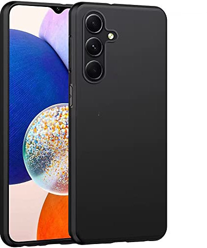 Totill Case for Samsung Galaxy A14, Soft TPU Thin Phone cover Soft Silicone Shockproof Slim Fit Protective Coque Samsung A14 Funda Hülle - Black