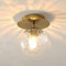 Mengjay Moderne E27 Deckenlampe Glas Deckenleuchten Wohnzimmerlampen küchenlampen Semi Flush Mount Deckenleuchter Design Industrial Style für Schlafzimmer Restaurant Korridor (Gold)