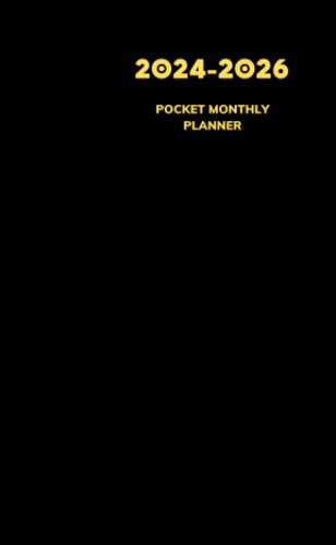 2024-2026 Monthly Planner Pocket: 3 Years Calendar from Jan 2024- Dec 2026 for Purse