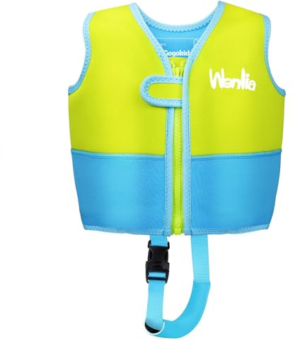 Chaleco Natacion para Niños y Niñas, Chaleco Flotador Chaleco Piscina, Flotante con Chaleco con Correa de Seguridad Ajustable para Niños de 10-25kg/2-6 años
