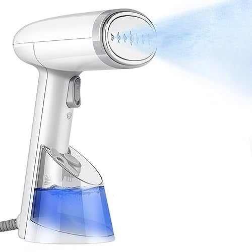 Tragbarer Steamer Dampfglätter Reise Mini, FMK Reise Steamer, 20-Sekunden-Aufheizzeit, Streamer Bügeln, Dampfbürste für alle Stoffe, Reisebügeleisen Dampf Mini Dampfbügelstationen-Zubehör