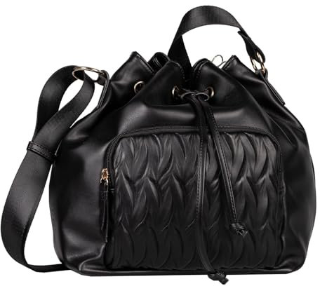 Gabor bags Hilda Damen Beuteltasche Bucket Bag Mittelgroß Schwarz
