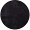 Mia´s Teppiche Taos kuscheliger Kurzflor Teppich, Anti-Rutsch Unterseite, Waschbar bis 30 Grad, Super Soft, Felloptik, Black, 160 x 160 cm Round