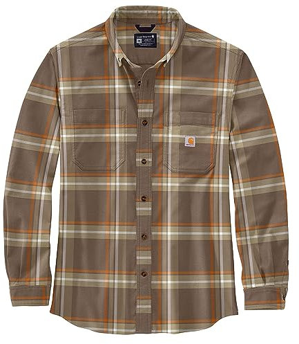 Carhartt Herren Langarmhemd Flannel L,S Plaid Shirt, Farbe:Chestnut, Größe:L