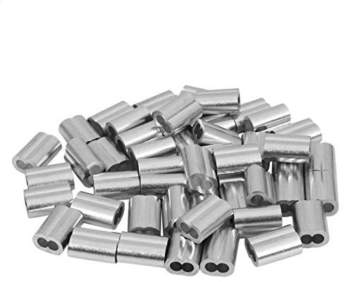 Bdfhjln 50 Stück 15 mm Aluminium Sanduhr Ferrules Hülsen Crimp für 3 mm