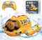 Bateau télécommandé pour piscines et lacs - Télécommande 2,4 GHz - Bateau à moteur avec pulvérisateur - Double fréquence - Bateau télécommandé - Rechargeable - Cadeau d'extérieur