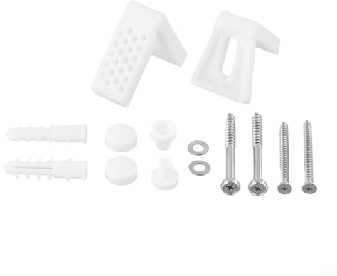 Kit de fixation au sol coudé pour cuvette de WC standard, finition soignée avec cache-vis