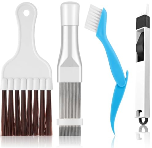 4 Pezzi Kit Pulizia Asciugatrice, Spazzole per la Pulizia del Condensatore del Condizionatore D'aria, Spazzola per la Pulizia Delle Alette Dell'aria Condizionata per Pulita, Frigoriferi