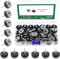 Keadic 40Pcs 4/5(20mm) Screw-on Furniture Felt Pads Bulk Set, Round Slider Glide Floor Protector for Wooden Furniture Chair Tables Leg Feet (Black)
