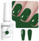 Vishine Dark Green Gel Nail Polish, 1Pcs 8ml Dark Green Gel Polish Green Color Nail Polish Gel High Gloss Soak Off U V Gel Nail French Nail Manicure Salon DIY L235